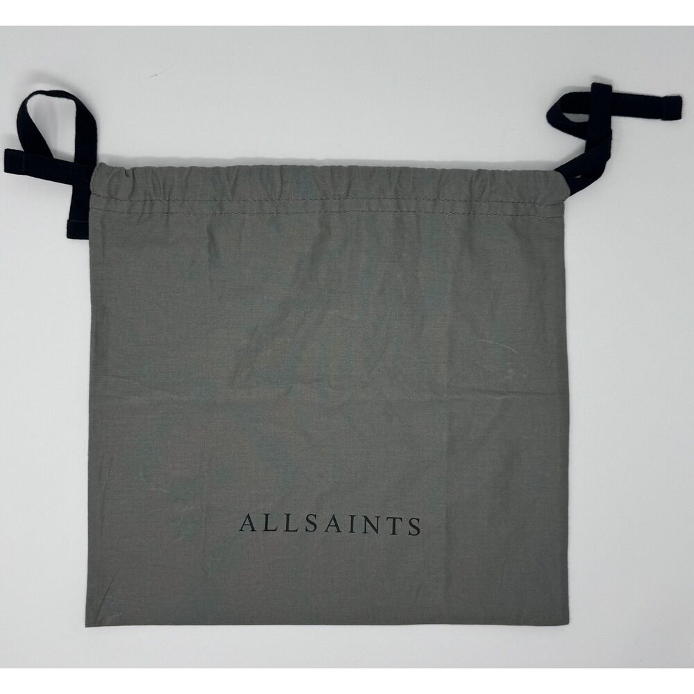 ALLSAINTS Grey Black Dust Bag Shoe Purse Handbag Travel Storage 13.5"x12.75"